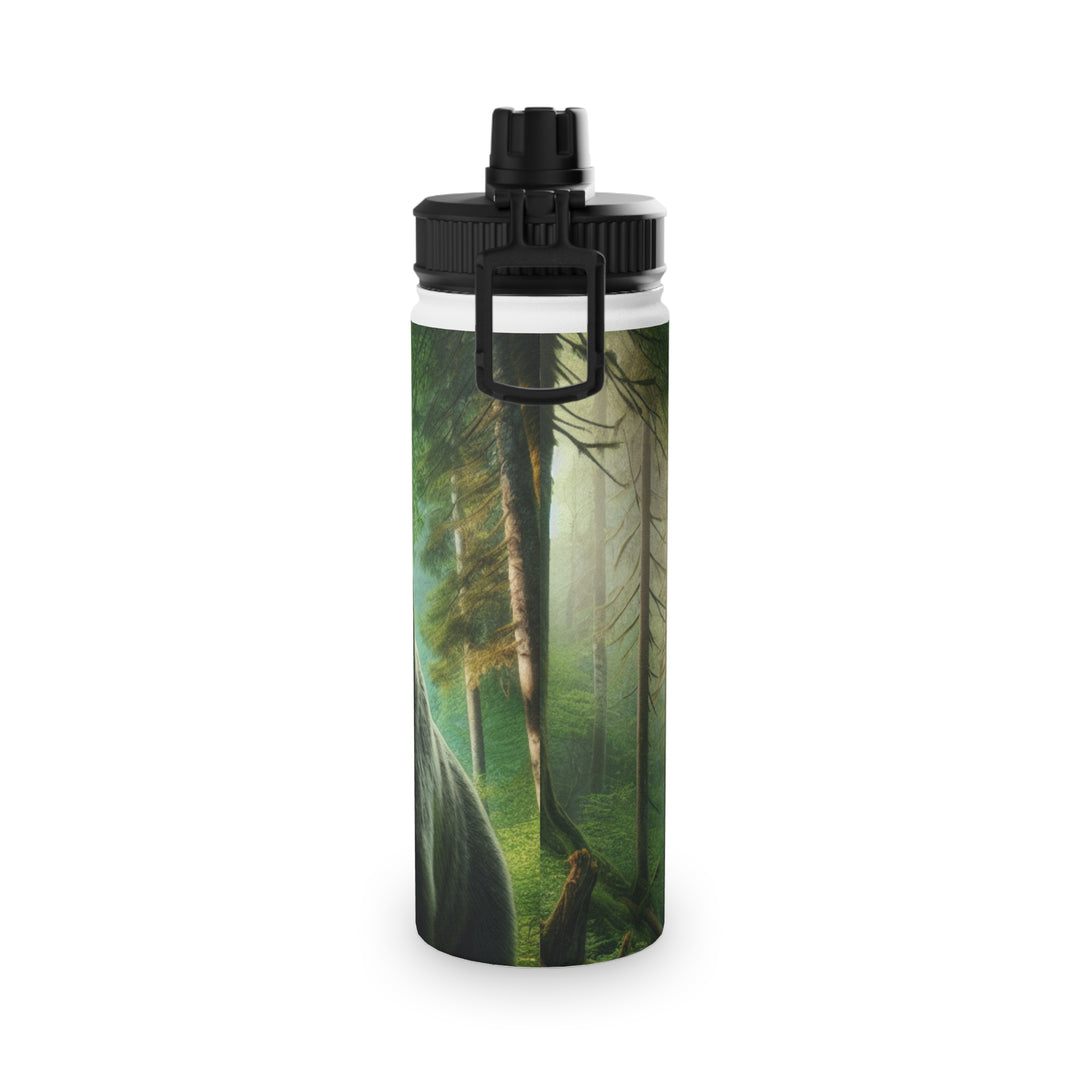 Bear Forest Adventure Stainless Steel Water Bottle with Sports Lid