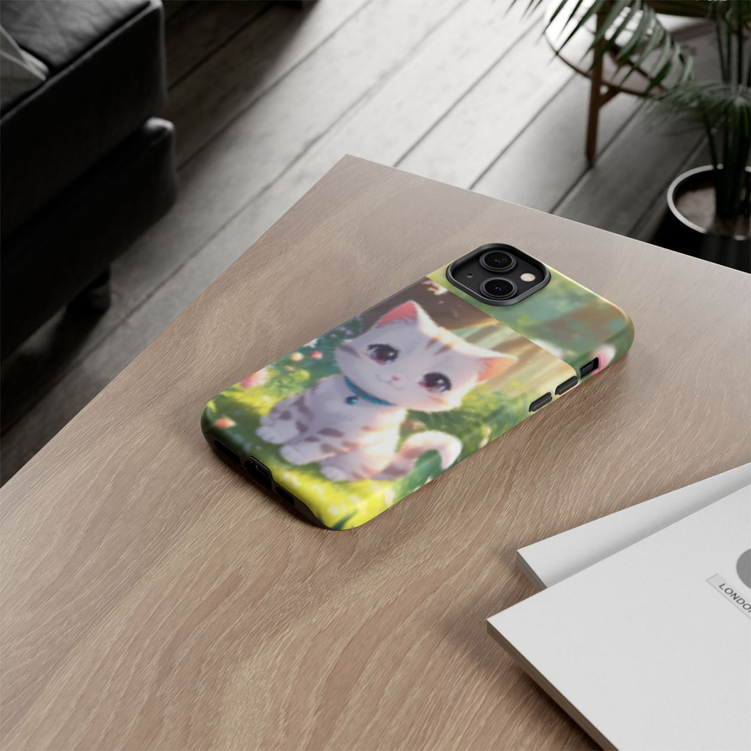 Cute Ai Cat Phone Case - Tough Protection with Floral Design for Cat Lovers