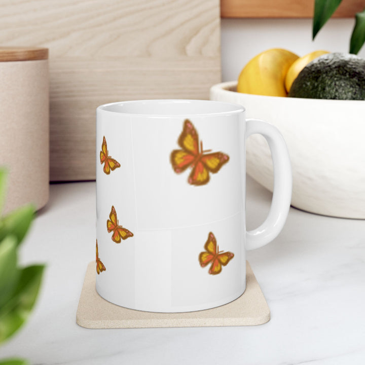 Fly Free Butterfly Ceramic Mug - Inspiring Coffee Cup for Nature Lovers