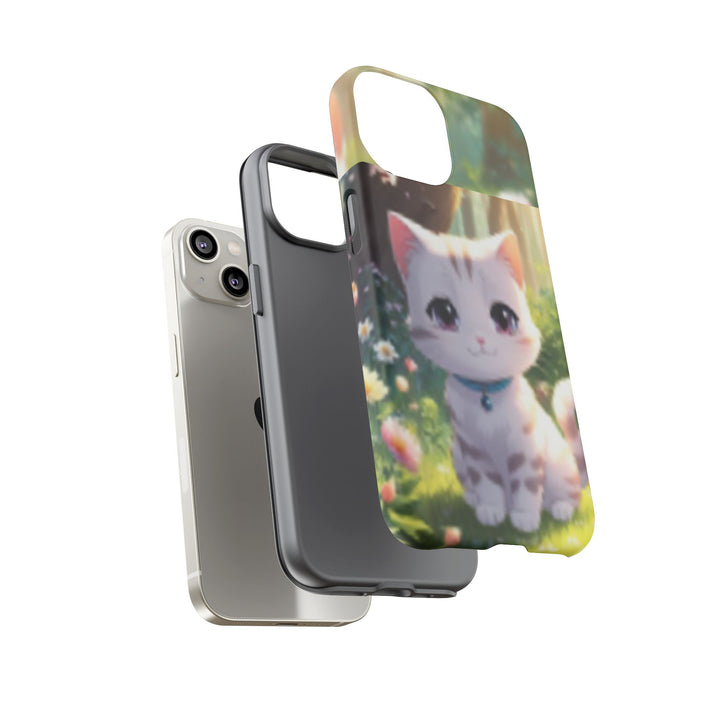 Cute Ai Cat Phone Case - Tough Protection with Floral Design for Cat Lovers