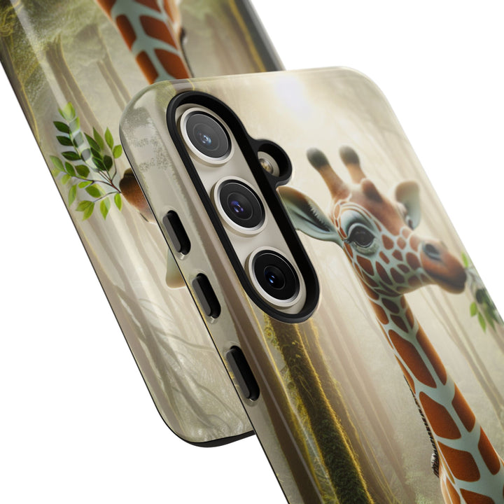Giraffe Tough Phone Case - Cute Animal Design for Nature Lovers