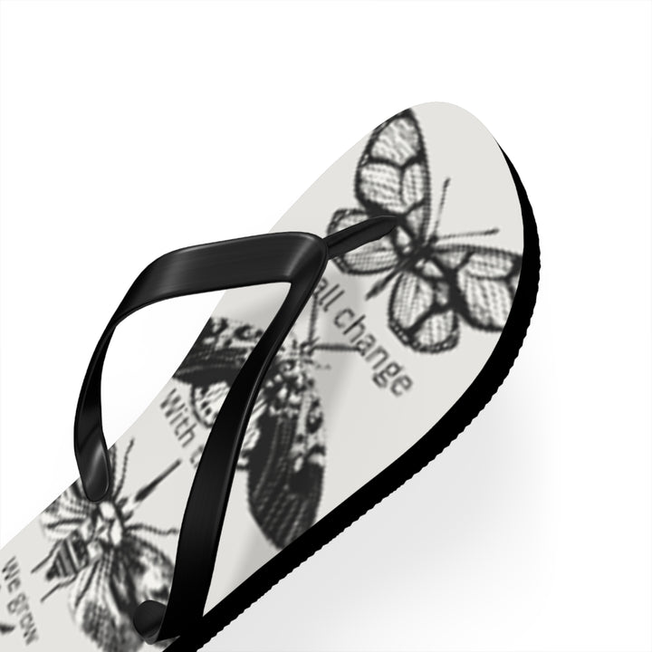 Inspirational Butterfly Flip Flops - Embrace Change and Growth