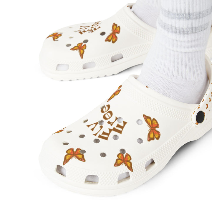 Fly Free EVA Foam Clogs - Butterflies Design for Comfortable Everyday Wear