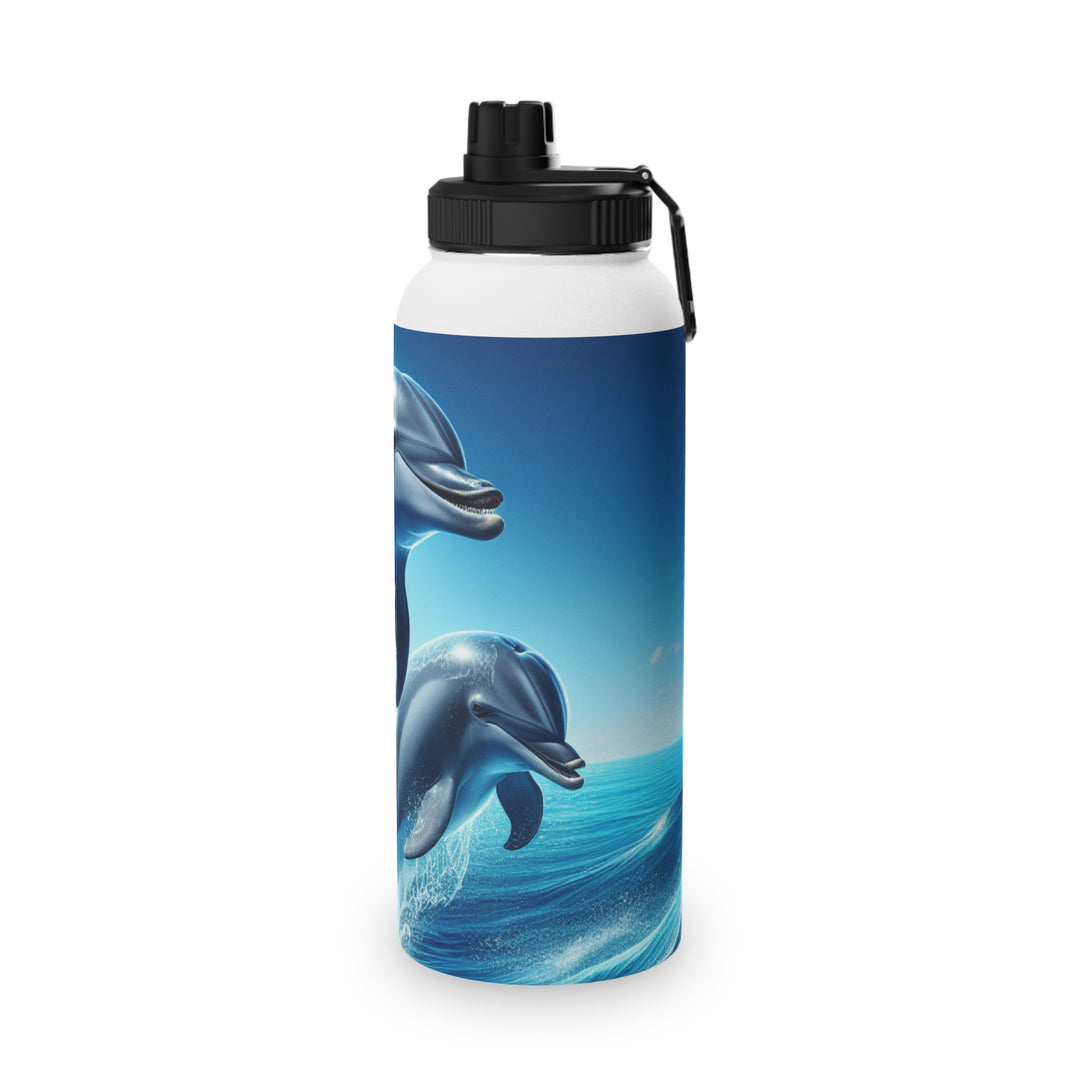 Dolphin Splash Stainless Steel Water Bottle, Perfect for Athletes, Ocean Lovers, Eco-Friendly Gift, Summer Adventure, Hydration on-the-go