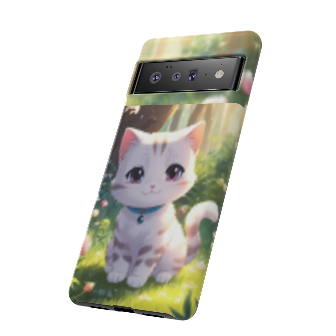 Cute Ai Cat Phone Case - Tough Protection with Floral Design for Cat Lovers