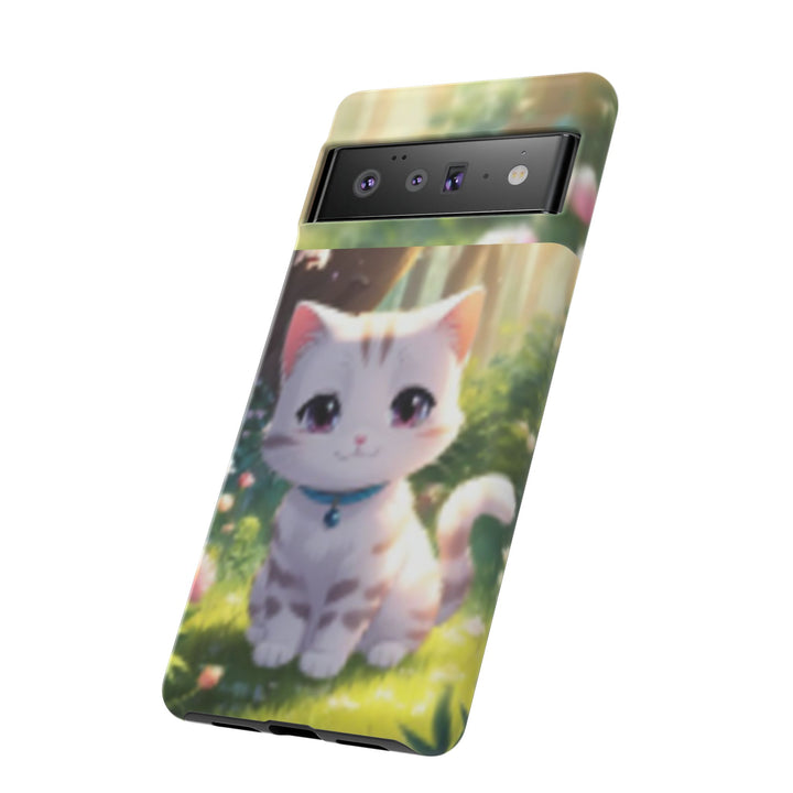 Cute Ai Cat Phone Case - Tough Protection with Floral Design for Cat Lovers