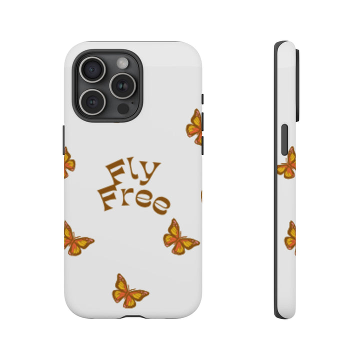 Stylish Phone Case | 'Fly Free' Butterfly Design | Unique Tough Cases