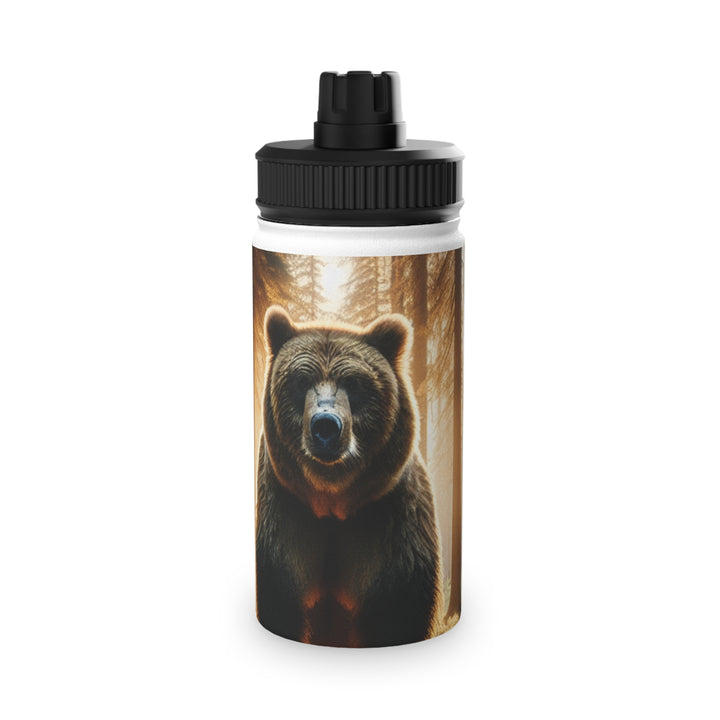 Bear Forest Stainless Steel Water Bottle - Eco-Friendly Sports Lid for Outdoor Adventures