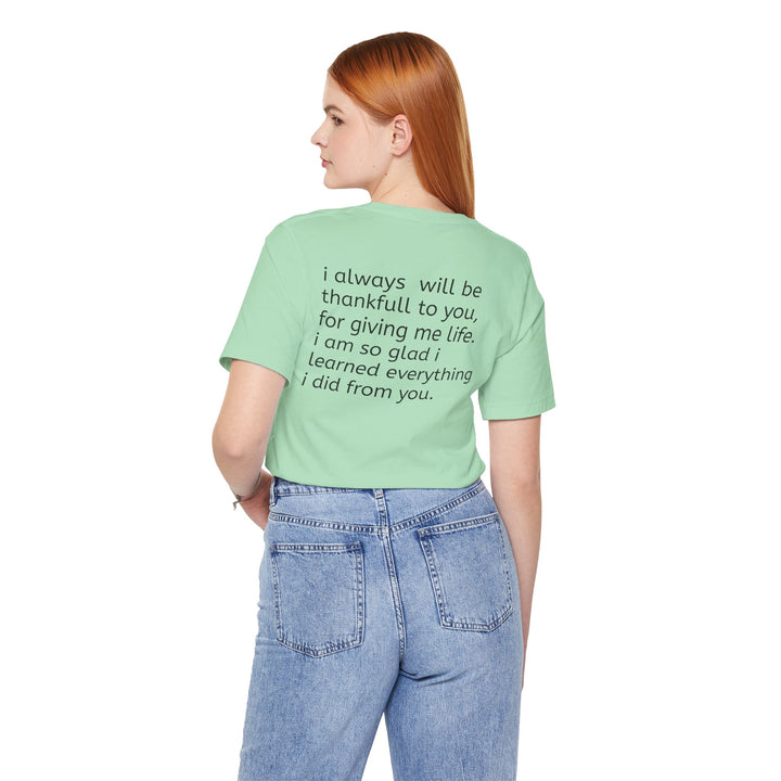 Love You Mom Short Sleeve Tee - Thankful Gift for Mother's Day