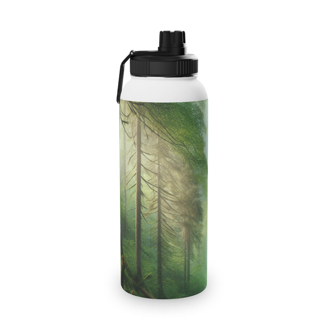Bear Forest Adventure Stainless Steel Water Bottle with Sports Lid