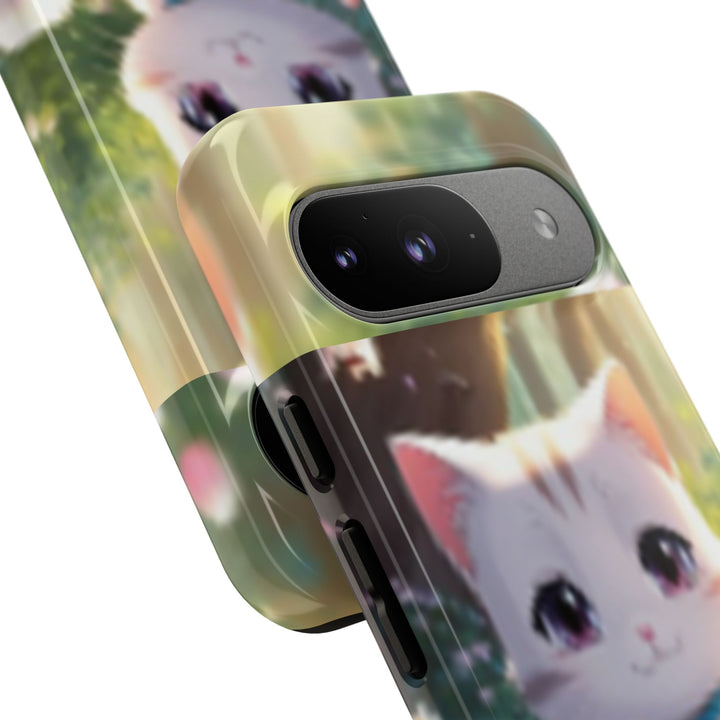 Cute Ai Cat Phone Case - Tough Protection with Floral Design for Cat Lovers