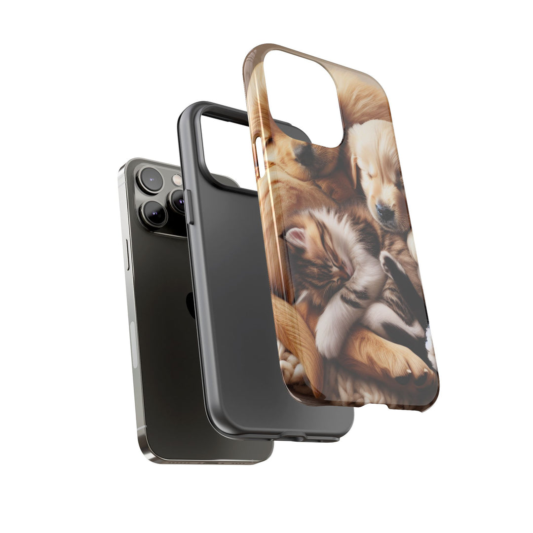 Cute Pets Phone Case - Adorable Dog and Cat Design for Animal Lovers