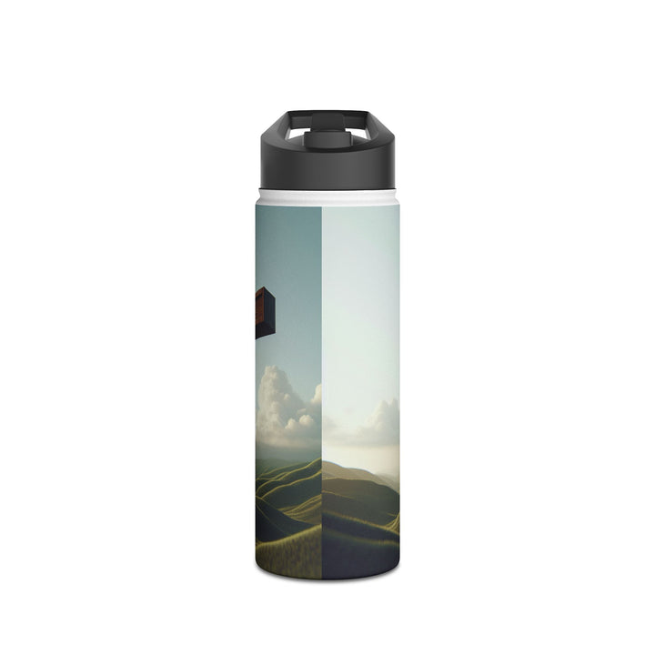 Inspirational Stainless Steel Water Bottle with Cross Design, Eco-Friendly Hydration, Travel Mug, Fitness Gift, Christian Accessories
