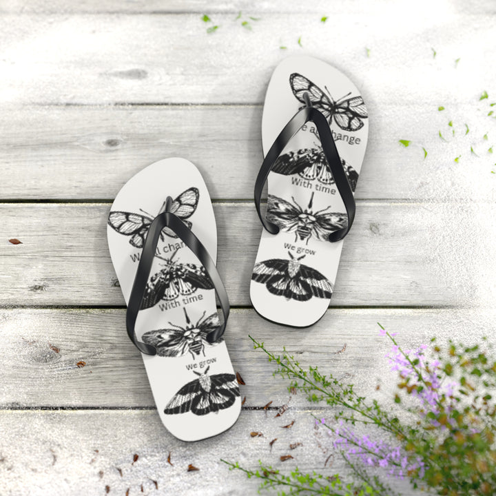 Inspirational Butterfly Flip Flops - Embrace Change and Growth
