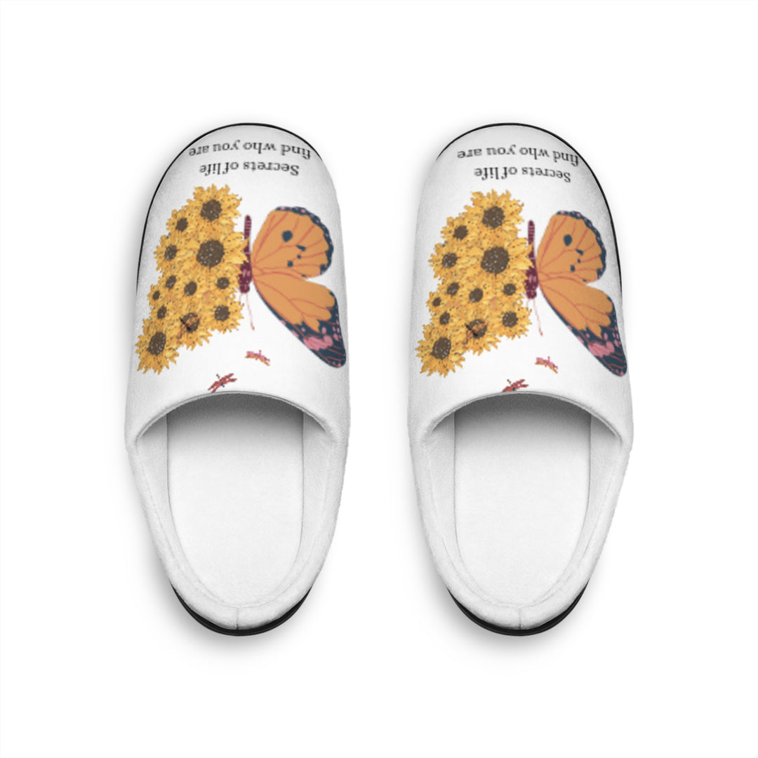 Butterfly & Sunflower Women's Indoor Slippers - Cozy Gifts for Her