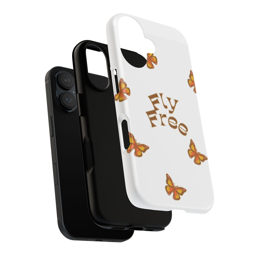 Stylish Phone Case | 'Fly Free' Butterfly Design | Unique Tough Cases