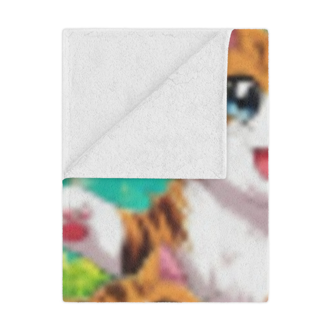 Cozy Cat Minky Blanket - Cute Kitten Design for Pet Lovers