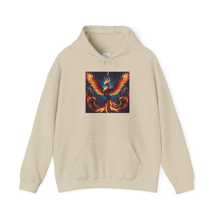 Vibrant Phoenix Graphic Hoodie, Cozy Spiritual Sweatshirt, Unisex Casual Apparel, Perfect Gift for All Occasions, Warm Layering Piece