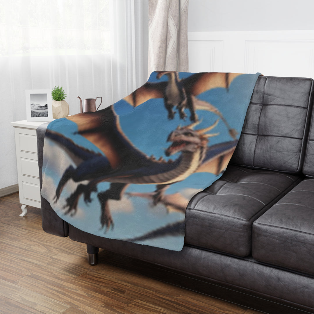 Cozy Dragon Minky Blanket - Perfect for Kids and Fantasy Lovers