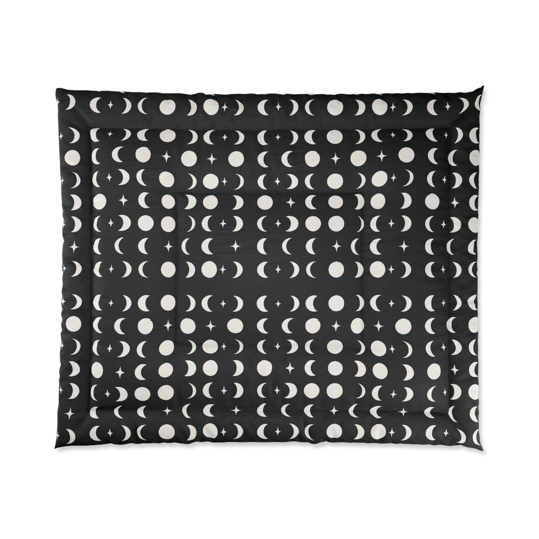 Elegant Moon Phases Comforter, Cozy Blanket for Home Decor, Bedroom Accessories, Celestial Gift, All-Season Quilt