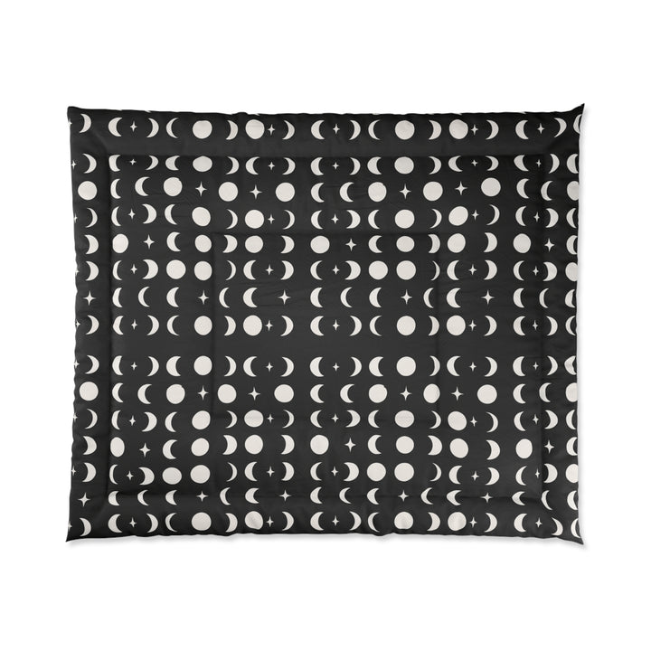 Elegant Moon Phases Comforter, Cozy Blanket for Home Decor, Bedroom Accessories, Celestial Gift, All-Season Quilt