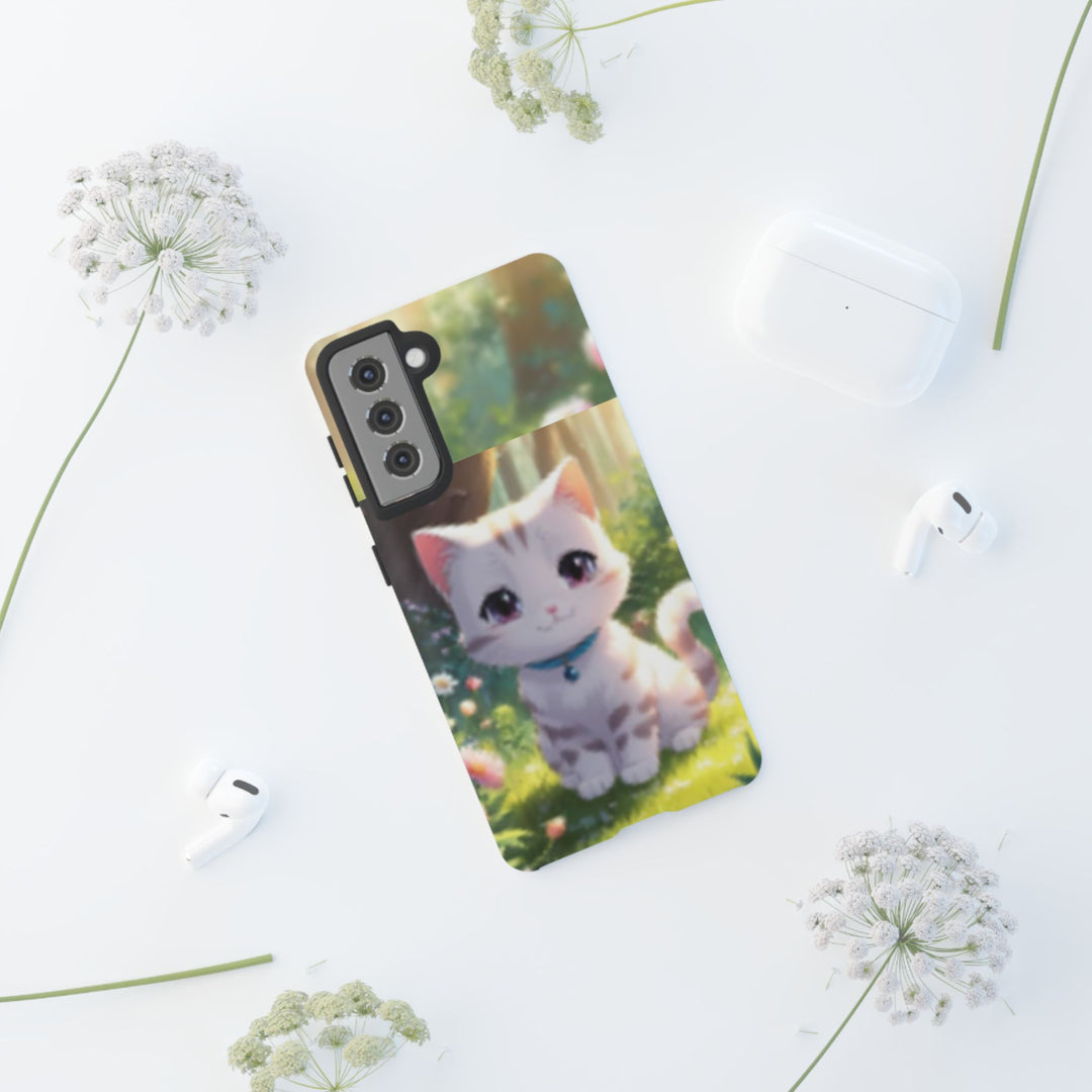 Cute Ai Cat Phone Case - Tough Protection with Floral Design for Cat Lovers