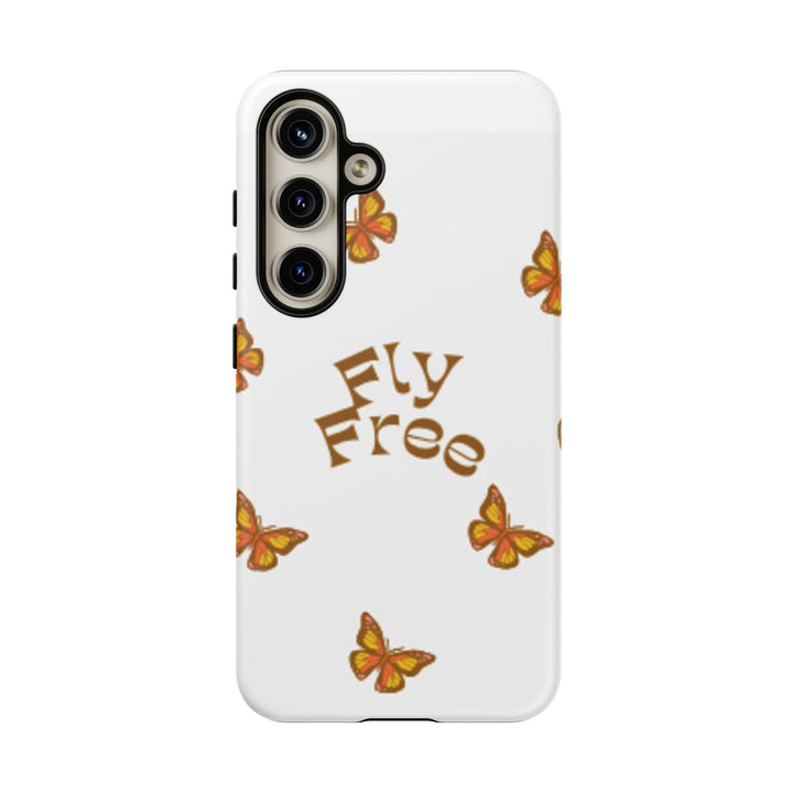 Stylish Phone Case | 'Fly Free' Butterfly Design | Unique Tough Cases
