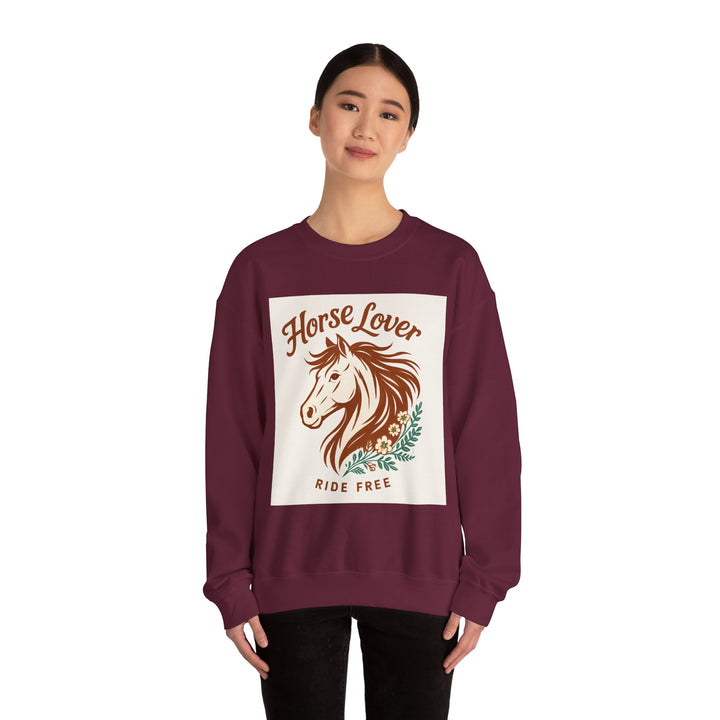 Cozy Horse Lover Sweatshirt, Equine Enthusiast Apparel, Perfect Gift for Equestrians, Casual Comfort, Horseback Riding Fashion