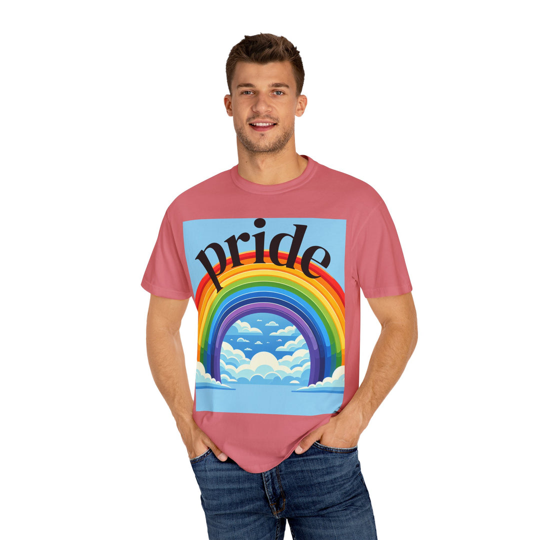 Pride Rainbow T-Shirt | Unisex Garment-Dyed Tee | LGBTQ+ Style, Casual Wear, Gift for Pride Month, Summer Fashion