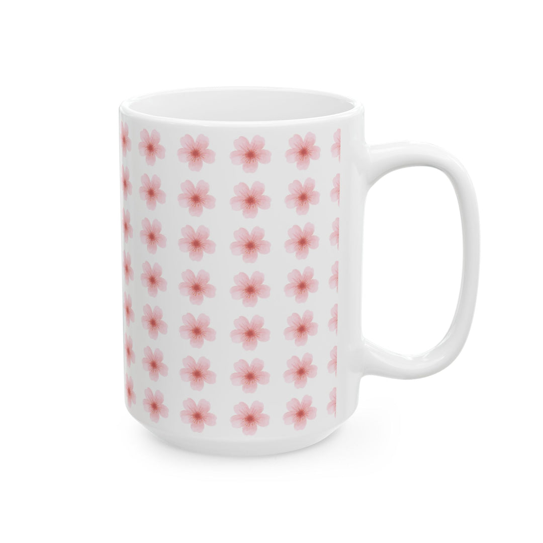 Blossom Print Ceramic Mug | Floral Coffee Cup | 11oz & 15oz