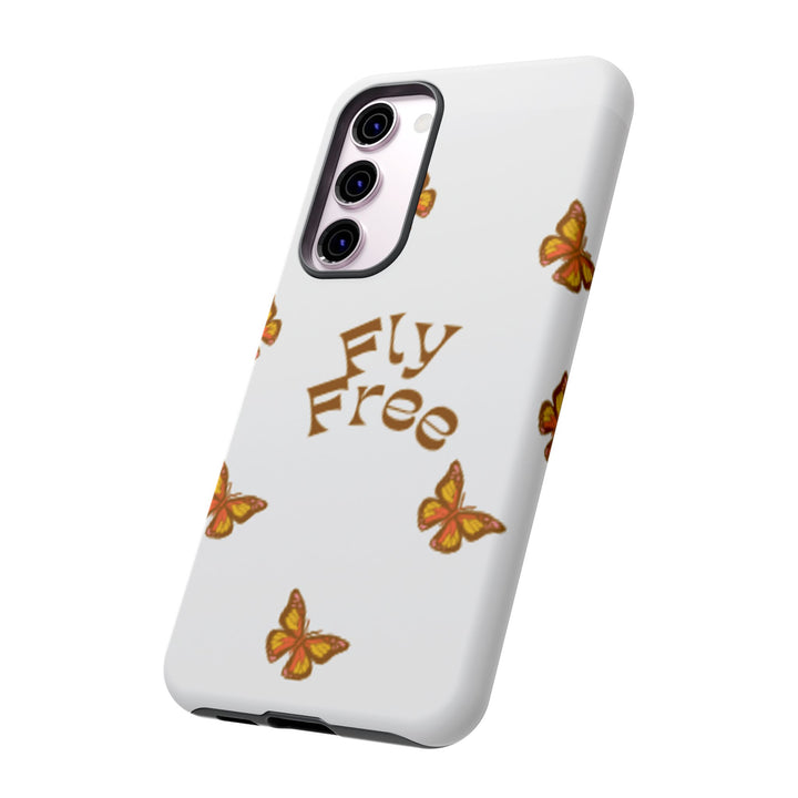 Stylish Phone Case | 'Fly Free' Butterfly Design | Unique Tough Cases