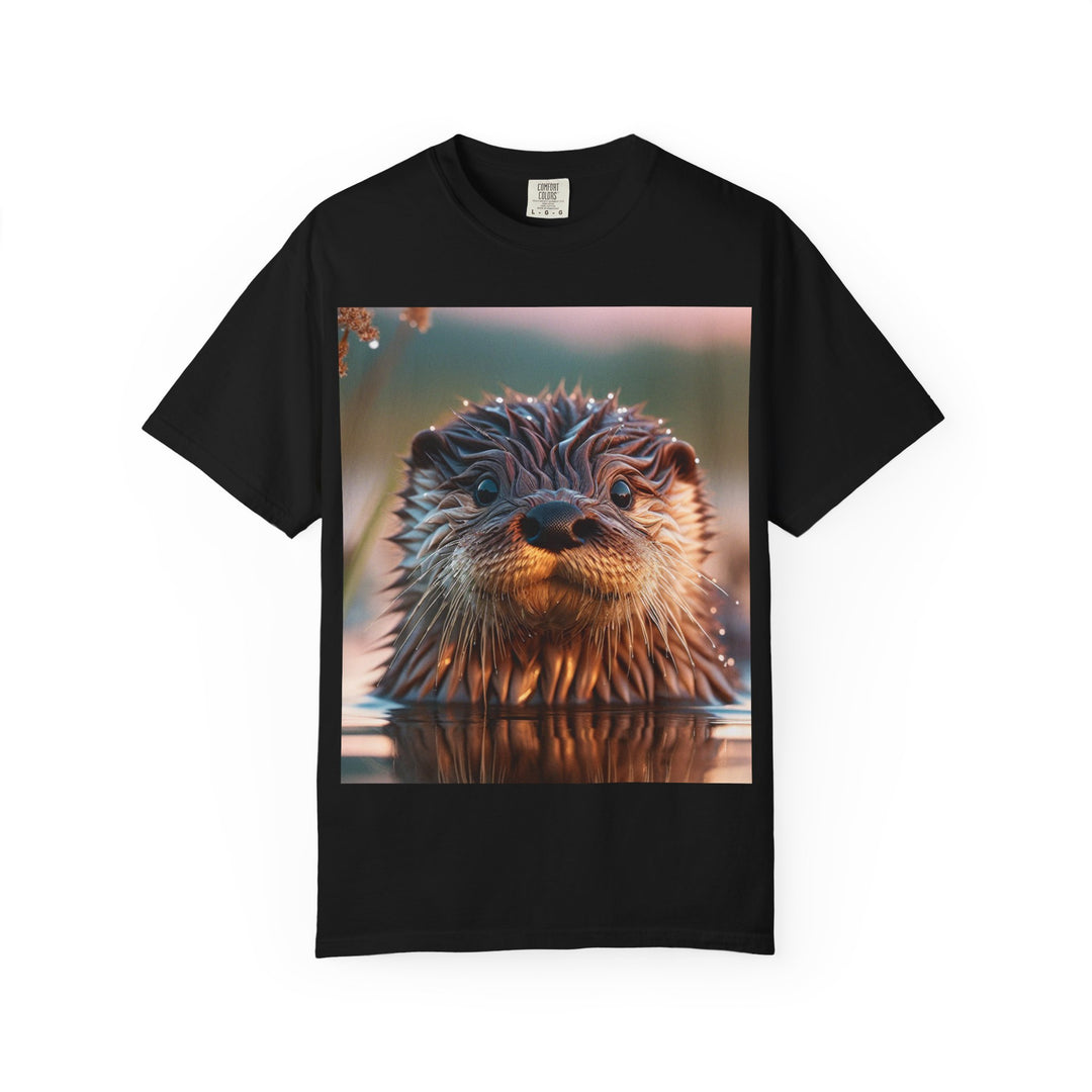 Whimsical Otter Unisex Garment-Dyed T-Shirt - Perfect for Nature Lovers