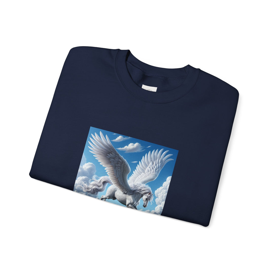 Majestic Pegasus Crewneck Sweatshirt – Cozy Fantasy Gift, Unicorn Lovers Apparel, Magical Sweatshirt, Dreamy Gifts, Casual Trendy Wear