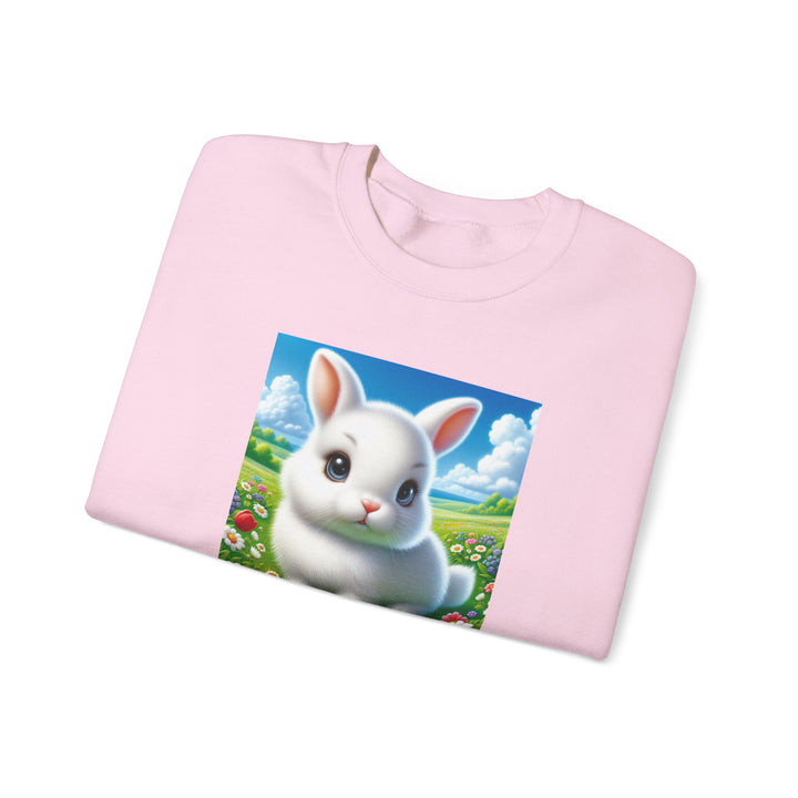 Cute Bunny Design Crewneck Sweatshirt, Cozy Sweatshirt, Spring Fashion, Easter Gift, Unisex Pullover, Animal Lover Apparel