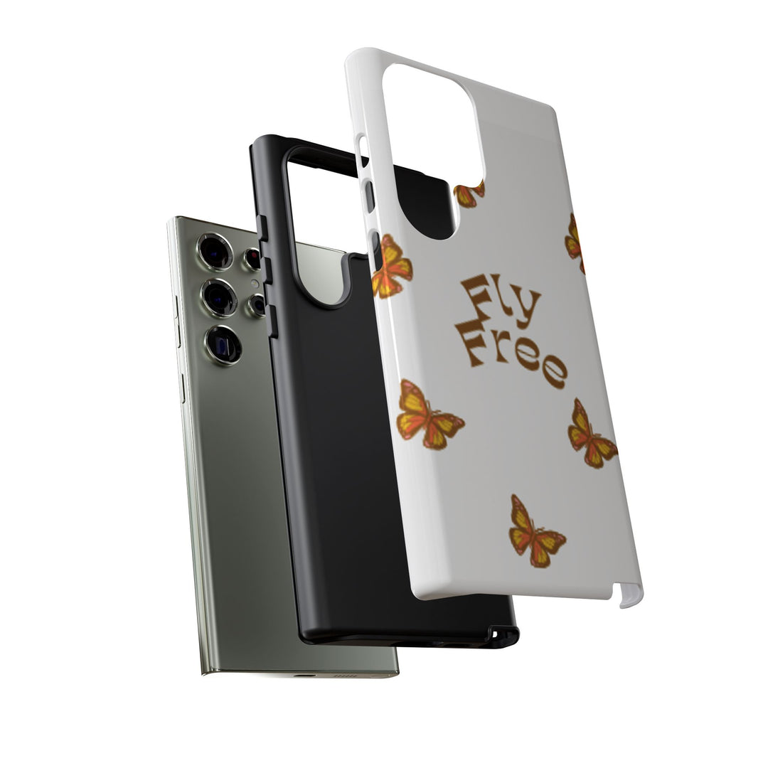 Stylish Phone Case | 'Fly Free' Butterfly Design | Unique Tough Cases