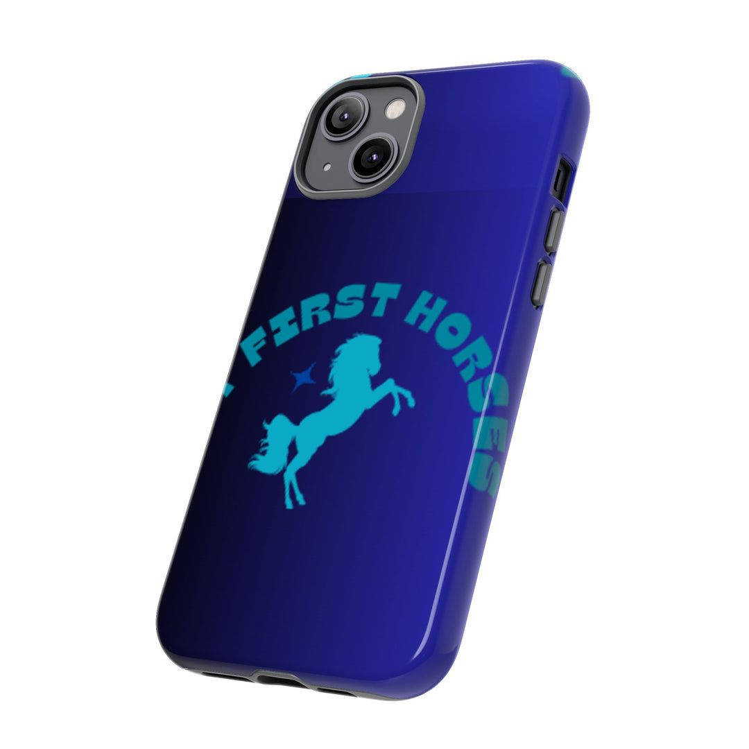 But First Horses Phone Case – Durable Tough Case for Horse Lovers