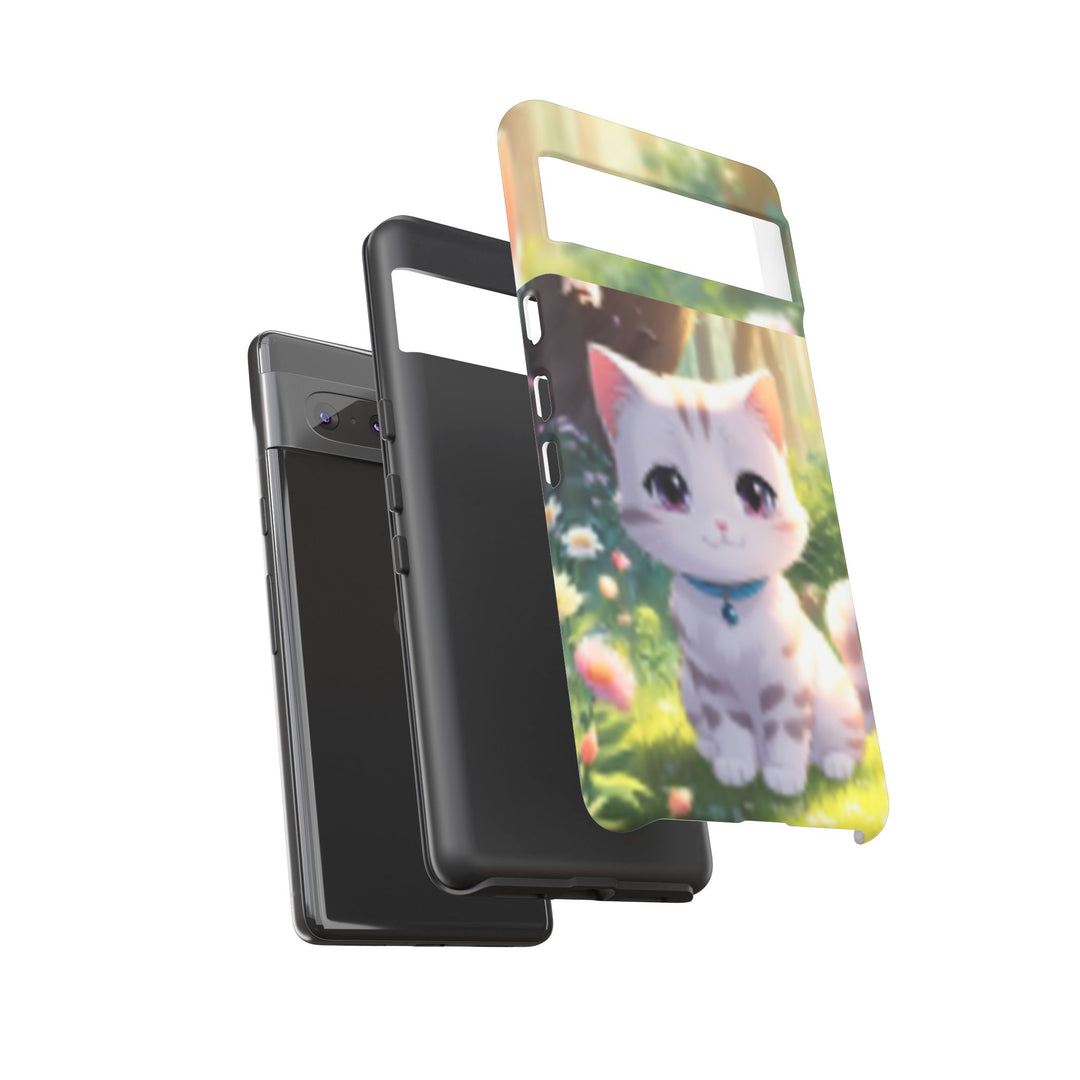 Cute Ai Cat Phone Case - Tough Protection with Floral Design for Cat Lovers