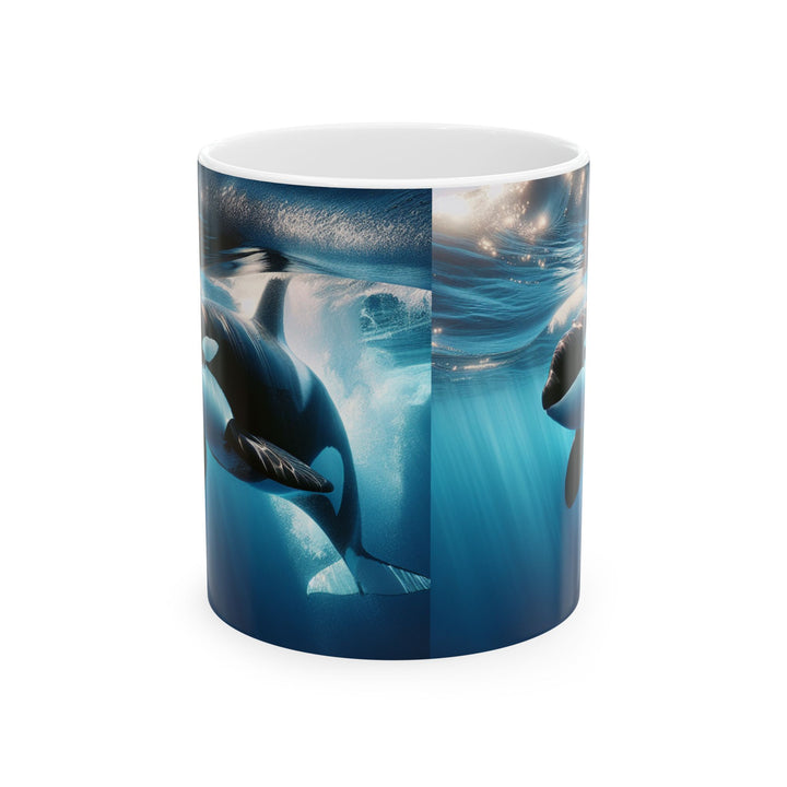 Whale Watching Ceramic Mug - Ocean Inspired 11oz & 15oz Coffee Cup