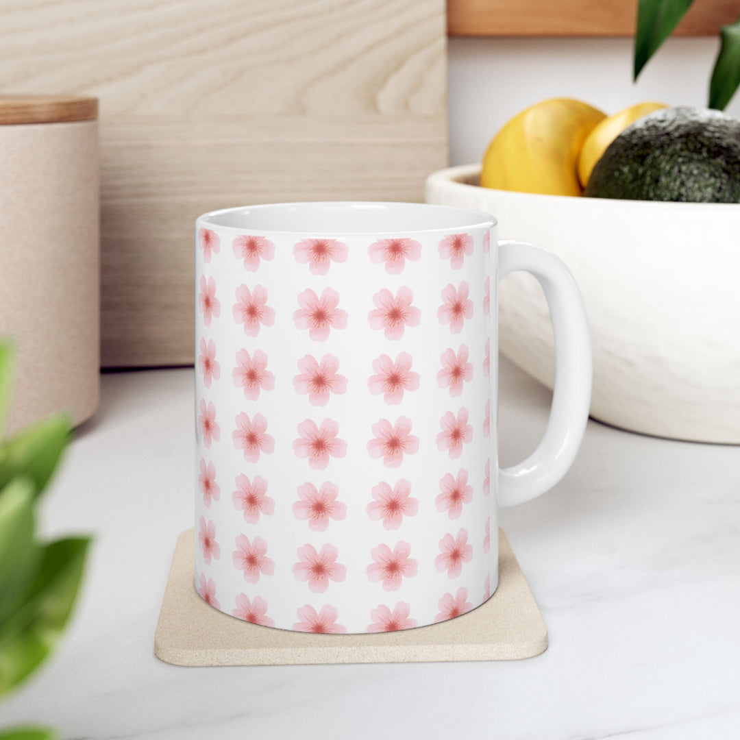 Blossom Print Ceramic Mug | Floral Coffee Cup | 11oz & 15oz