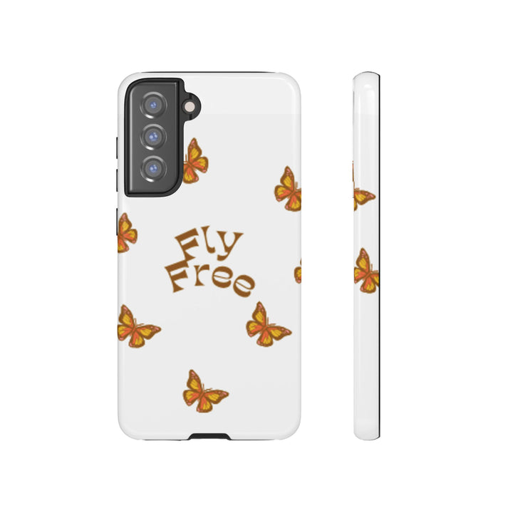 Stylish Phone Case | 'Fly Free' Butterfly Design | Unique Tough Cases