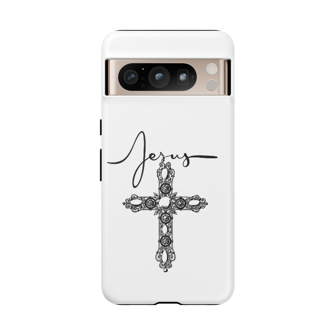 Stylish Tough Case with Jesus Design - Faith-Inspired Phone Cover, Christian Gift, Custom Phone Accessory, Unique Cell Phone Case