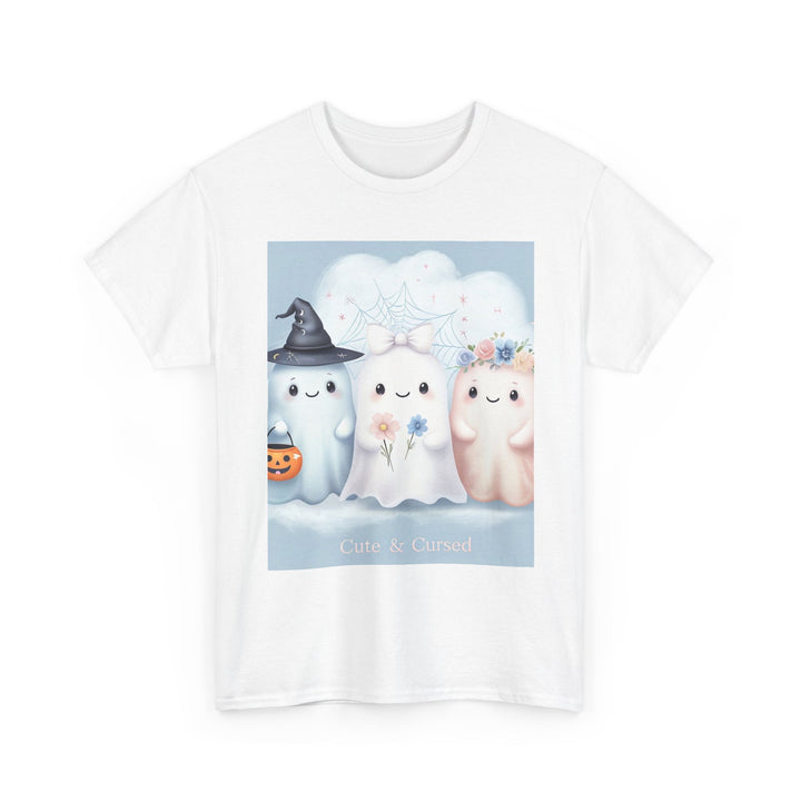 Cute Ghosts Unisex T-Shirt, Halloween Tee, Spooky Costume Shirt, Cute Kawaii Apparel, Gift for Ghost Lovers, Cozy Cotton Top