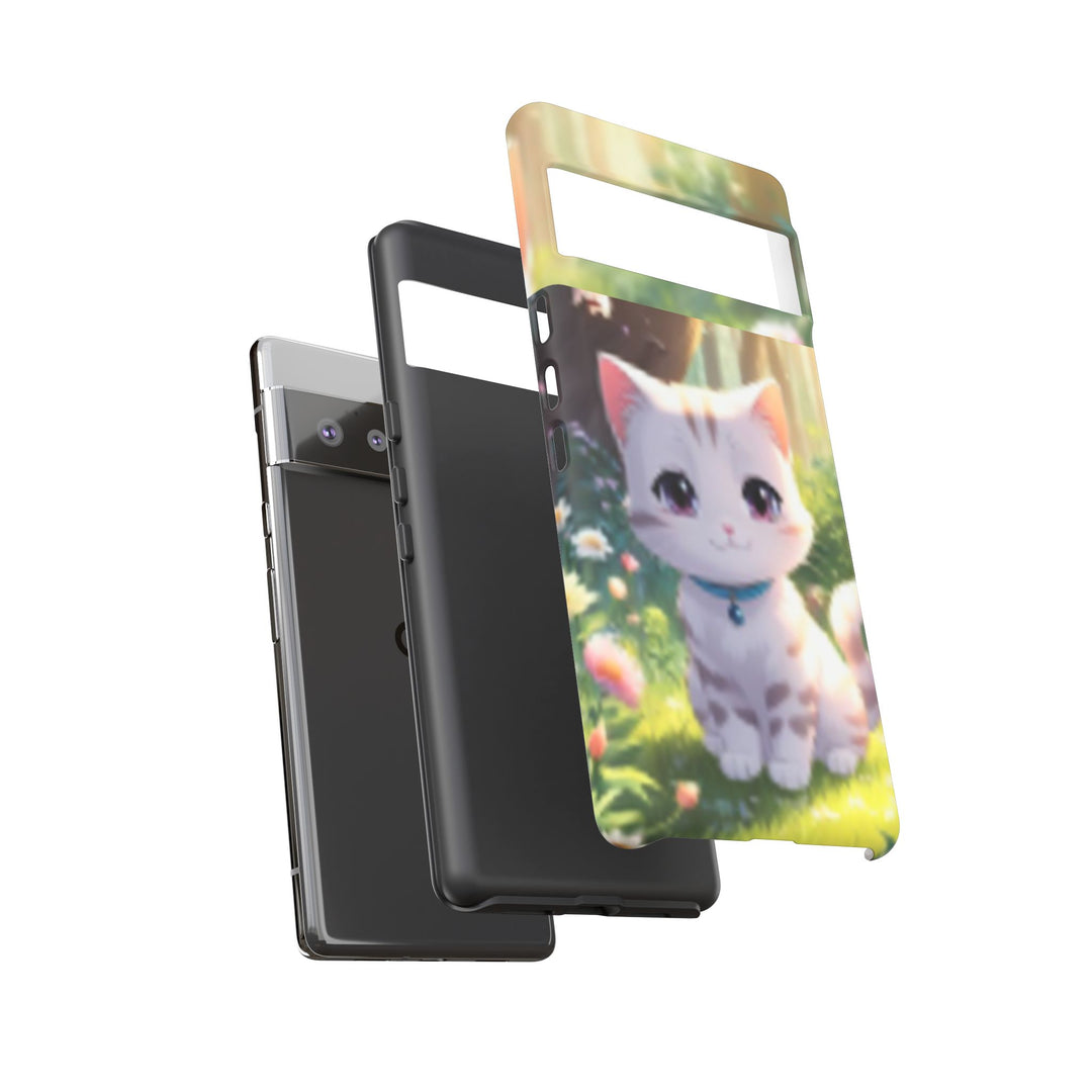 Cute Ai Cat Phone Case - Tough Protection with Floral Design for Cat Lovers