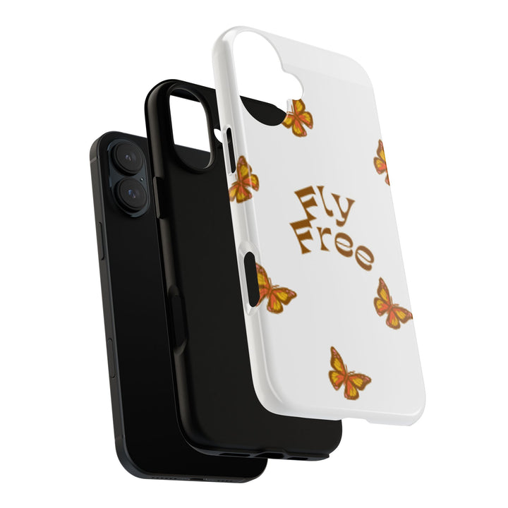 Stylish Phone Case | 'Fly Free' Butterfly Design | Unique Tough Cases