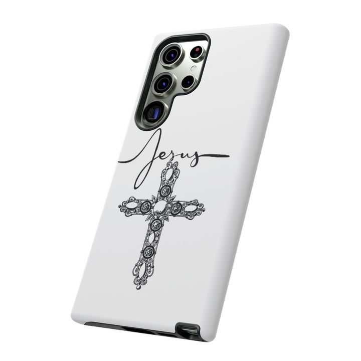 Stylish Tough Case with Jesus Design - Faith-Inspired Phone Cover, Christian Gift, Custom Phone Accessory, Unique Cell Phone Case