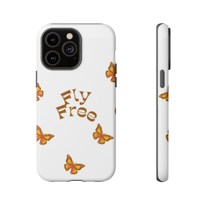 Stylish Phone Case | 'Fly Free' Butterfly Design | Unique Tough Cases