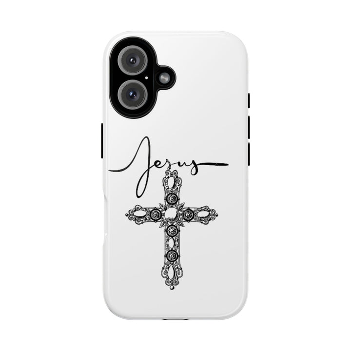 Stylish Tough Case with Jesus Design - Faith-Inspired Phone Cover, Christian Gift, Custom Phone Accessory, Unique Cell Phone Case