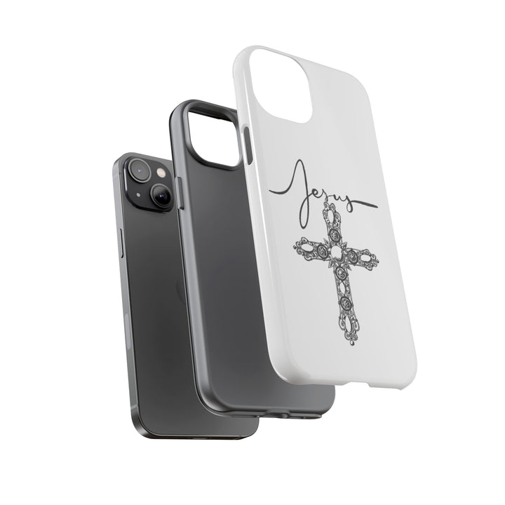 Stylish Tough Case with Jesus Design - Faith-Inspired Phone Cover, Christian Gift, Custom Phone Accessory, Unique Cell Phone Case
