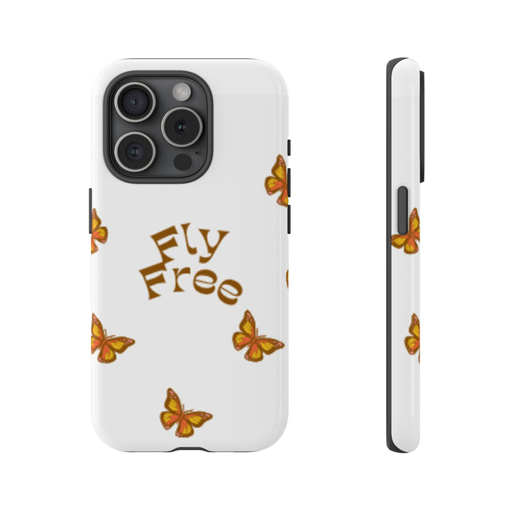 Stylish Phone Case | 'Fly Free' Butterfly Design | Unique Tough Cases