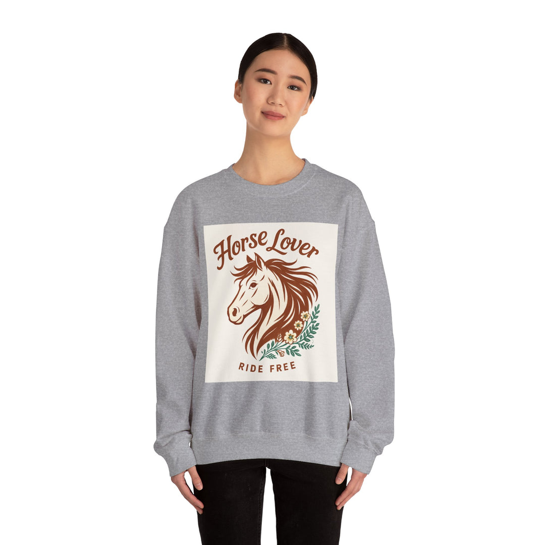 Cozy Horse Lover Sweatshirt, Equine Enthusiast Apparel, Perfect Gift for Equestrians, Casual Comfort, Horseback Riding Fashion